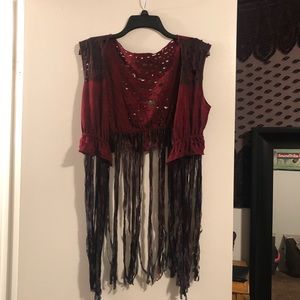 Organic Cotton Red Unique Vest